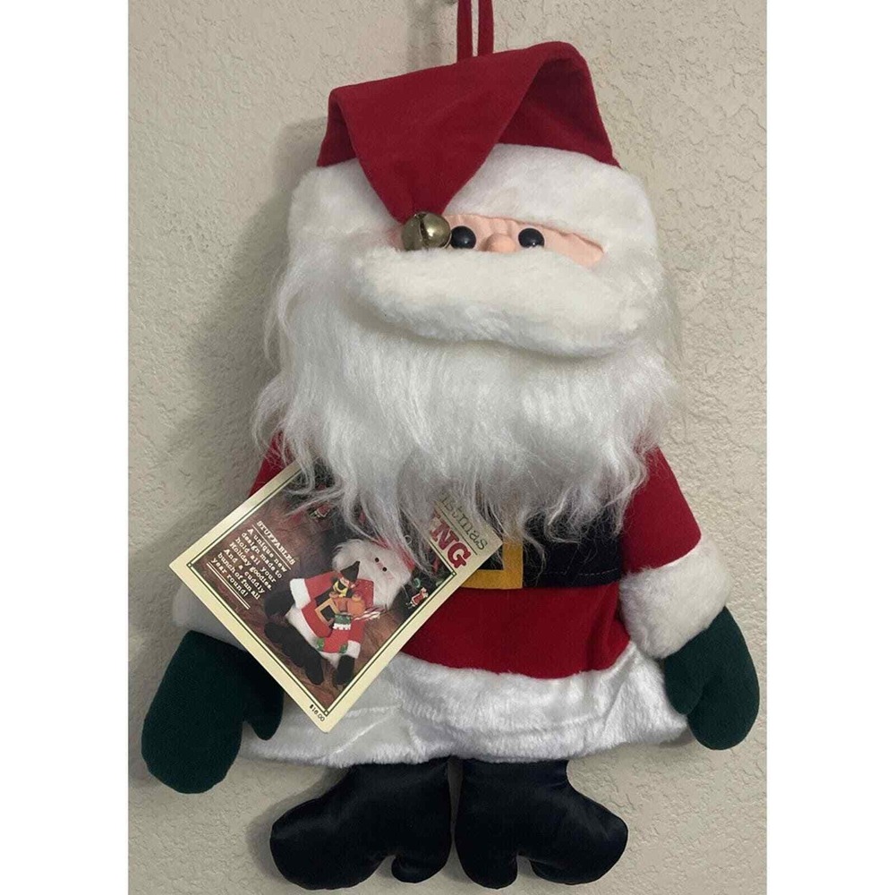 Vintage 1981 Hallmark Stuffables Santa Claus Christmas Stocking Plush NWT